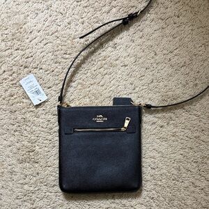 NWT Coach Black and Gold Mini Crossbody Bag